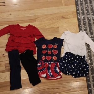 4th of July Bundle,  mixed brands, size 12-18months. Red white and blue